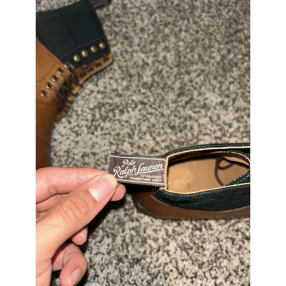 Polo Ralph Lauren Boots Men's 8.5 Bryson Boot Leather & Wool Cap-Toe - Picture 6 of 9